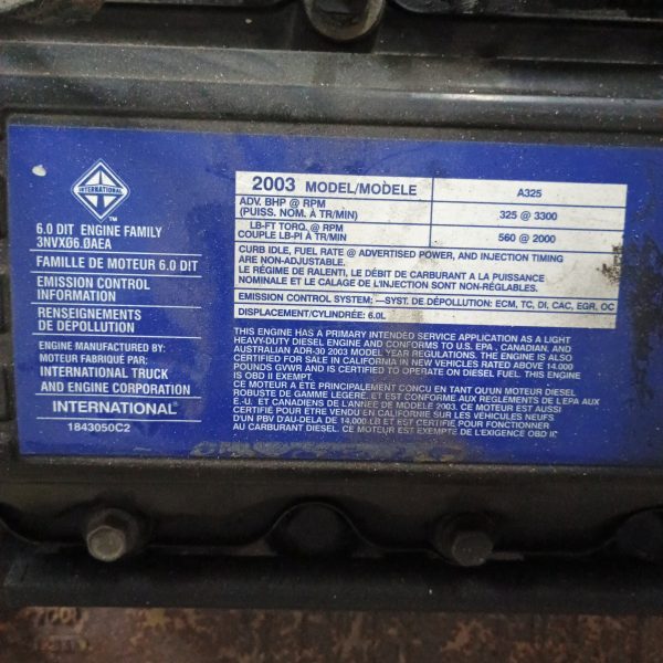 2003 Ford F250 6.0L Diesel Engine - Image 5