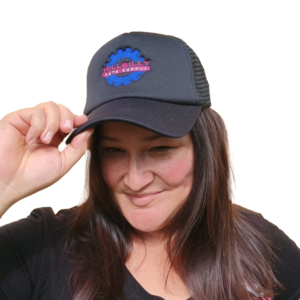 Womens Snapback Trucker Hat - Pink Hillbilly Auto Logo